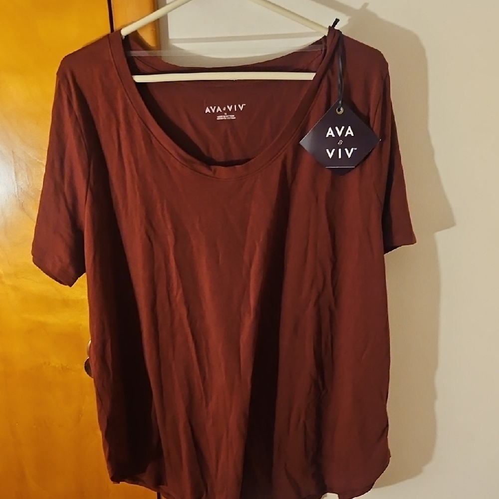 Ava & Viv Burgundy Top